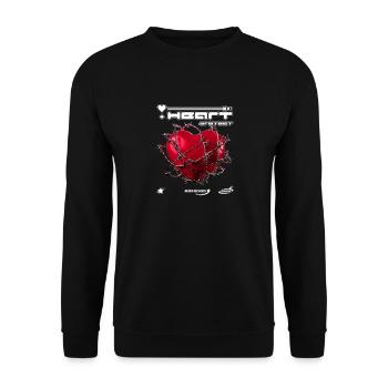Heart Protect - Unisex Pullover - Schwarz - Vorne - Alina (178cm) & Michal (187cm)