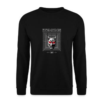 Oni Demon Streetwear - Unisex Pullover - Schwarz - Vorne - Alina (178cm) & Michal (187cm)