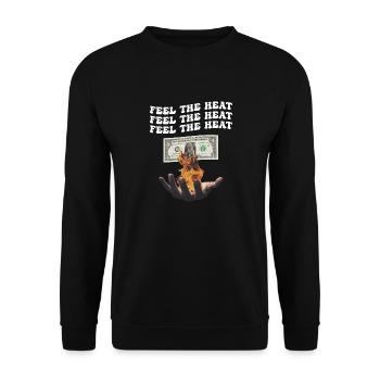 Feel the Heat - Unisex Pullover - Schwarz - Vorne - Alina (178cm) & Michal (187cm)