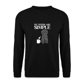 Labradoodle Dog - Unisex Sweatshirt - black - Front - Alina (178cm) & Michal (187cm)