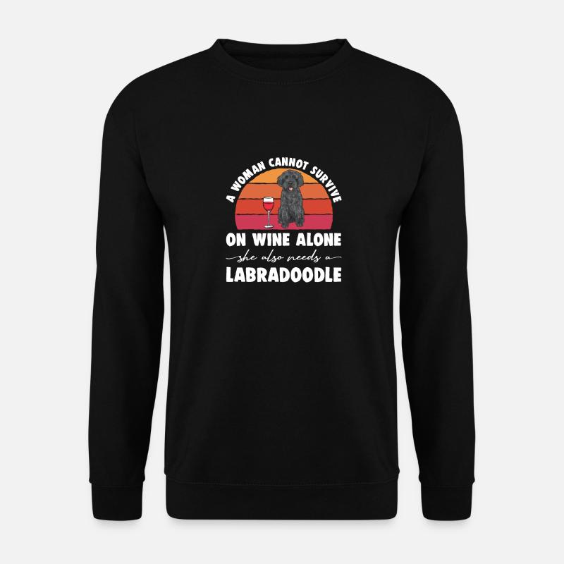 Labradoodle Dog - Unisex Sweatshirt - black
