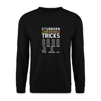 Labradoodle Dog - Unisex Sweatshirt - black - Front - Alina (178cm) & Michal (187cm)