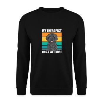 Labradoodle Dog - Unisex Sweatshirt - black - Front - Alina (178cm) & Michal (187cm)