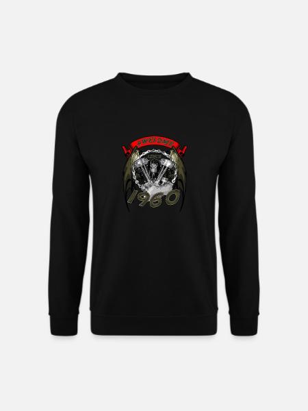 Awesome since 1960, Biker Geburtstag - Unisex Pullover - Schwarz