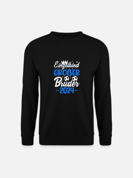 Jungen Ich werde Großer Bruder 2024 Geburt Spruch - Unisex Pullover - Schwarz