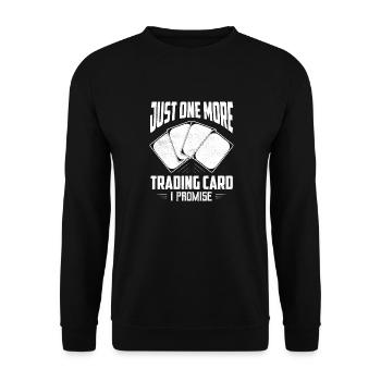 Just one more trading card I promise Card Collecto - Unisex Pullover - Schwarz - Vorne - Alina (178cm) & Michal (187cm)