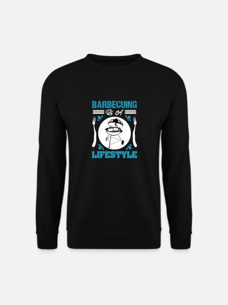 BARBECUING IS A LIFESTYLE - Unisex Sweatshirt - black