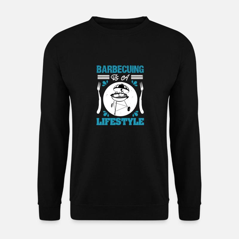 BARBECUING IS A LIFESTYLE - Unisex Sweatshirt - black
