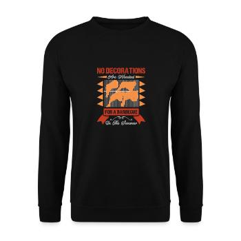 DES DÉCORATIONS SONT NÉCESSAIRES POUR UN BARBECUE DANS LA SOMME - Sweat-shirt Unisexe - noir - Devant - Alina (178cm) & Michal (187cm)