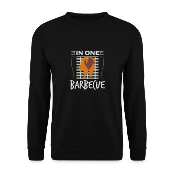 IN ONE BARBECUE - Unisex Sweatshirt - black - Front - Alina (178cm) & Michal (187cm)