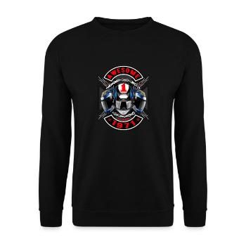 Génial depuis 1971, anniversaire du motard - Sweat-shirt Unisexe - noir - Devant - Alina (178cm) & Michal (187cm)