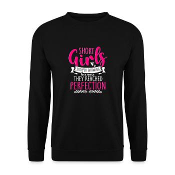 Les filles ont cessé de grandir à cause de la perfection - Sweat-shirt Unisexe - noir - Devant - Alina (178cm) & Michal (187cm)