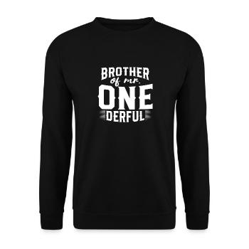 Frère De M. Un Derful Anniversaire Partenaire Look - Sweat-shirt Unisexe - noir - Devant - Alina (178cm) & Michal (187cm)