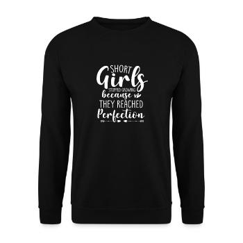 Les filles ont cessé de grandir à cause de la perfection - Sweat-shirt Unisexe - noir - Devant - Alina (178cm) & Michal (187cm)