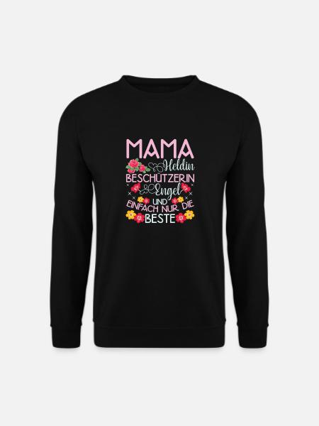 Mama Heldin Beschützerin Engel Die Beste Mutter - Unisex Pullover - Schwarz