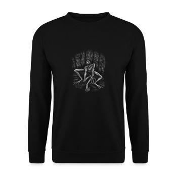 Caractère mince et effrayant - Sweat-shirt Unisexe - noir - Devant - Alina (178cm) & Michal (187cm)