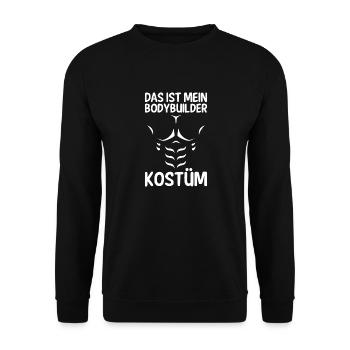 Das Ist Mein Bodybuilder Kostüm Halloween - Unisex Pullover - Schwarz - Vorne - Alina (178cm) & Michal (187cm)