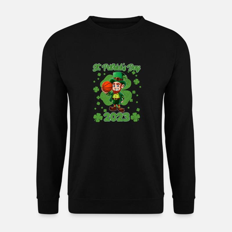 Saint-Patrick 2023 Basketball Leprechaun - Sweat-shirt Unisexe - noir