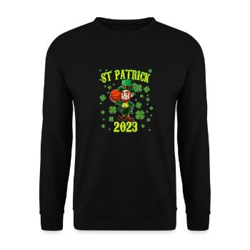 Enfants Basketball St Patricks Day Lucky Basketball - Sweat-shirt Unisexe - noir - Devant - Alina (178cm) & Michal (187cm)