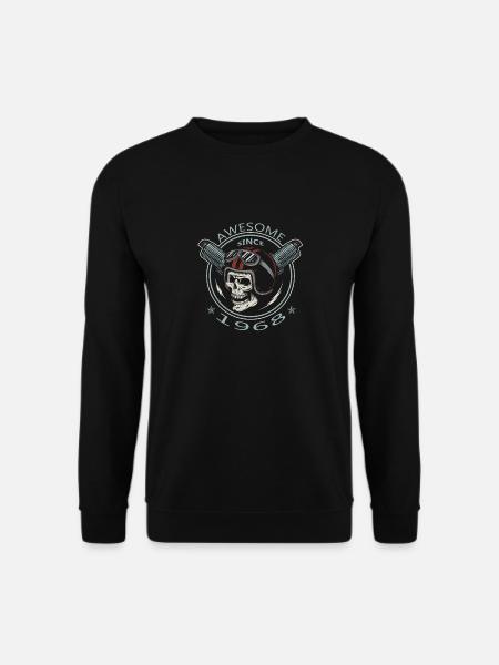 Awesome since 1968, biker's birthday - Unisex Sweatshirt - black