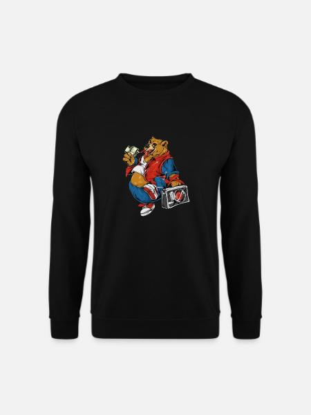 Funny Cute Bear - Unisex Sweatshirt - black