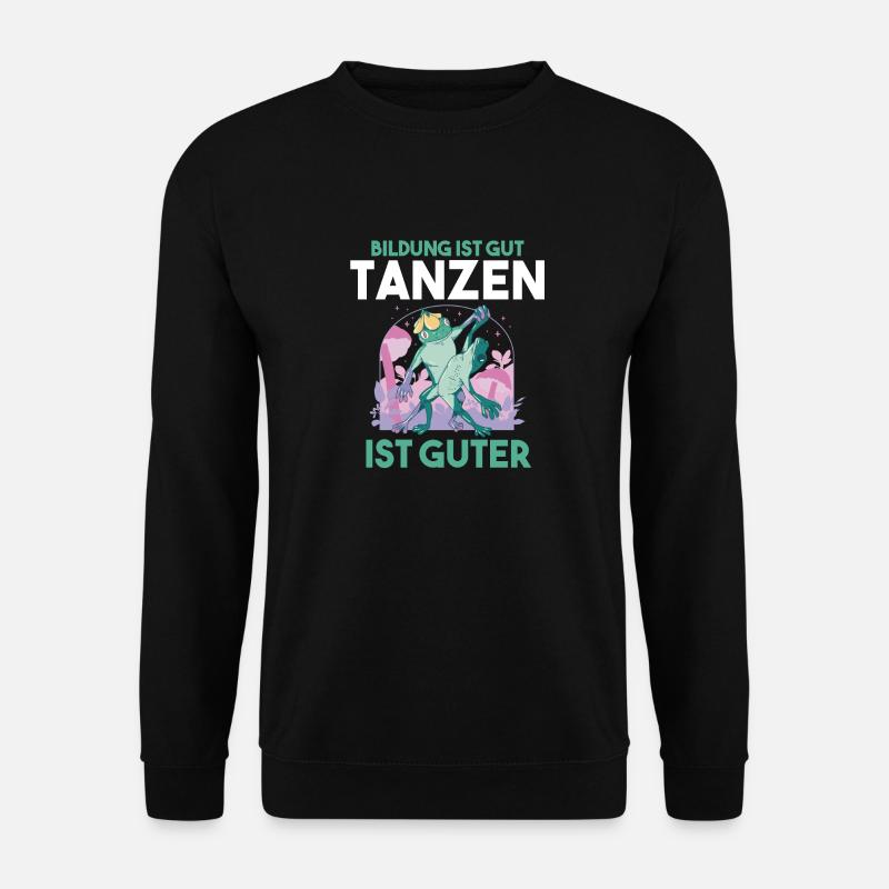 Tanzen Party Musik Frosch Tänzer - Unisex Pullover - Schwarz