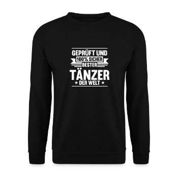 Tanzen Party Musik Tänzer - Unisex Pullover - Schwarz - Vorne - Alina (178cm) & Michal (187cm)