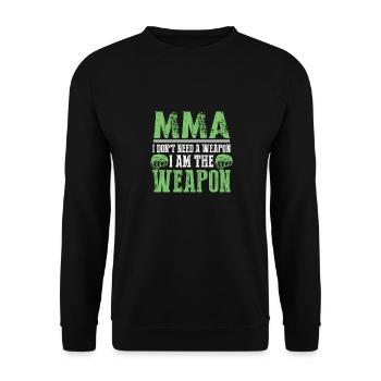 No weapons mma - Unisex Sweatshirt - black - Front - Alina (178cm) & Michal (187cm)