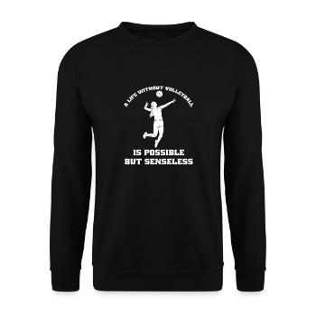 Volleyball Beach Volleyball Cadeau Volleyball Joueur de volleyball - Sweat-shirt Unisexe - noir - Devant - Alina (178cm) & Michal (187cm)