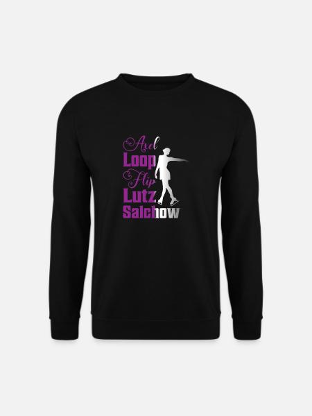 Axel Loop Flip Lutz Salchow Figure Skater Skating - Unisex Pullover - Schwarz