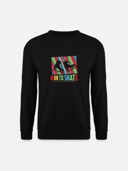 Born To Skate Skating Figure Skater - Unisex Pullover - Schwarz