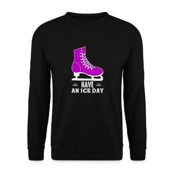 Avoir un patineur artistique de jour de glace - Sweat-shirt Unisexe - noir - Devant - Alina (178cm) & Michal (187cm)