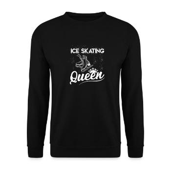 Ice Skating Queen Figure Skater Skating - Unisex Pullover - Schwarz - Vorne - Alina (178cm) & Michal (187cm)