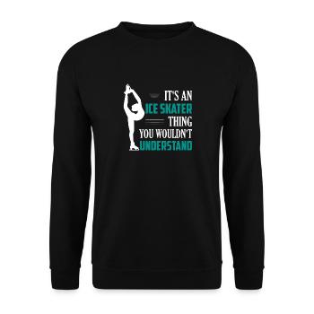 C’est un truc de patineur sur glace patineur artistique patineur artistique - Sweat-shirt Unisexe - noir - Devant - Alina (178cm) & Michal (187cm)
