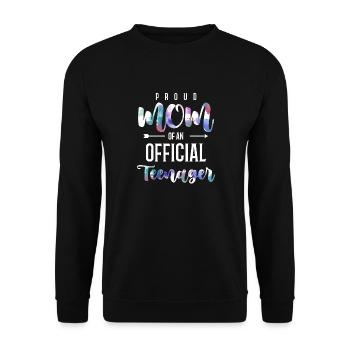 Fière maman d’un adolescent officiel de 13 ans. - Sweat-shirt Unisexe - noir - Devant - Alina (178cm) & Michal (187cm)