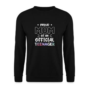Fière maman d’un adolescent officiel de 13 ans. - Sweat-shirt Unisexe - noir - Devant - Alina (178cm) & Michal (187cm)