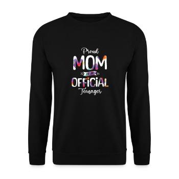 Fière maman d’un adolescent officiel de 13 ans. - Sweat-shirt Unisexe - noir - Devant - Alina (178cm) & Michal (187cm)