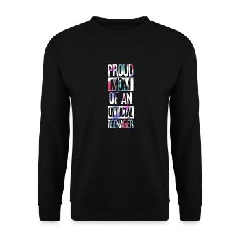 Fière maman d’un adolescent officiel de 13 ans. - Sweat-shirt Unisexe - noir - Devant - Alina (178cm) & Michal (187cm)