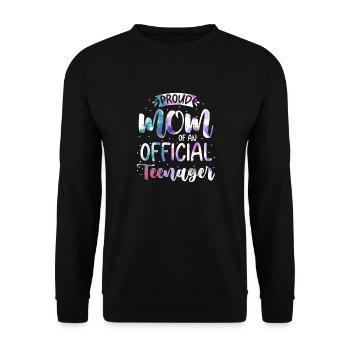 Fière maman d’un adolescent officiel de 13 ans. - Sweat-shirt Unisexe - noir - Devant - Alina (178cm) & Michal (187cm)