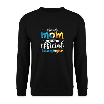Fière maman d’un adolescent officiel de 13 ans. - Sweat-shirt Unisexe - noir - Devant - Alina (178cm) & Michal (187cm)