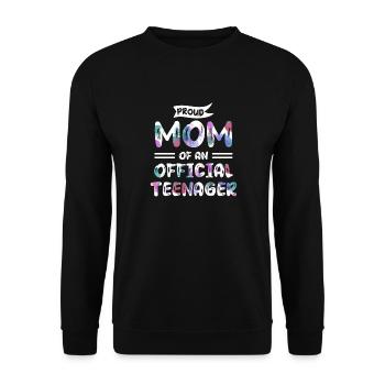 Fière maman d’un adolescent officiel de 13 ans. - Sweat-shirt Unisexe - noir - Devant - Alina (178cm) & Michal (187cm)