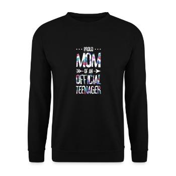 Fière maman d’un adolescent officiel de 13 ans. - Sweat-shirt Unisexe - noir - Devant - Alina (178cm) & Michal (187cm)