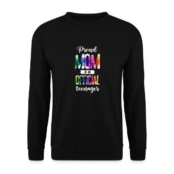 Fière maman d’un adolescent officiel de 13 ans. - Sweat-shirt Unisexe - noir - Devant - Alina (178cm) & Michal (187cm)