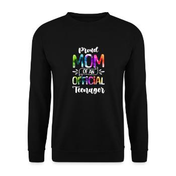 Fière maman d’un adolescent officiel de 13 ans. - Sweat-shirt Unisexe - noir - Devant - Alina (178cm) & Michal (187cm)