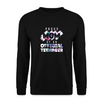 Fière maman d’un adolescent officiel de 13 ans. - Sweat-shirt Unisexe - noir - Devant - Alina (178cm) & Michal (187cm)
