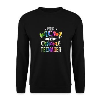 Fière maman d’un adolescent officiel de 13 ans. - Sweat-shirt Unisexe - noir - Devant - Alina (178cm) & Michal (187cm)