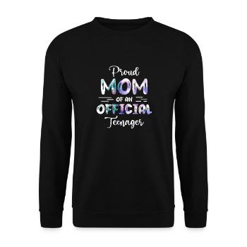 Fière maman d’un adolescent officiel de 13 ans. - Sweat-shirt Unisexe - noir - Devant - Alina (178cm) & Michal (187cm)