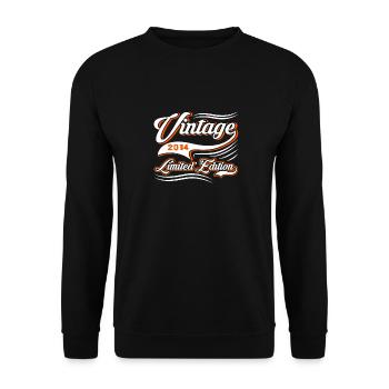 Limited Edition 2014 Vintage - Unisex Sweatshirt - black - Front - Alina (178cm) & Michal (187cm)