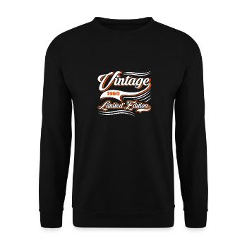 Limited Edition 1960 Vintage - Unisex Sweatshirt - black - Front - Alina (178cm) & Michal (187cm)