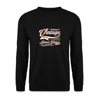Limited Edition 1970 Vintage - Unisex Sweatshirt - black - Front - Alina (178cm) & Michal (187cm)